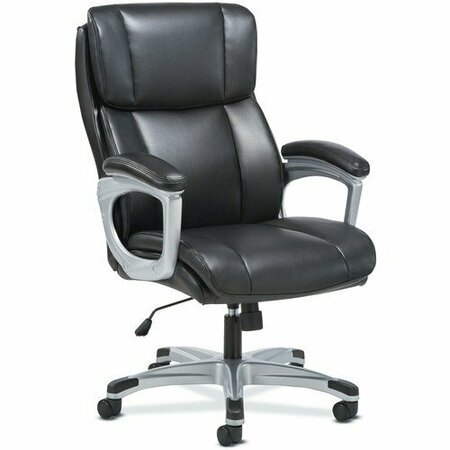 HON BASYX 3-FIFTEEN EXECUTIVE HIGH-BACK CHAIR, SUPPORTS UP TO 225 LBS., BLACK SEAT/BLACK BACK, ALUMINUM BASE BSXVST315